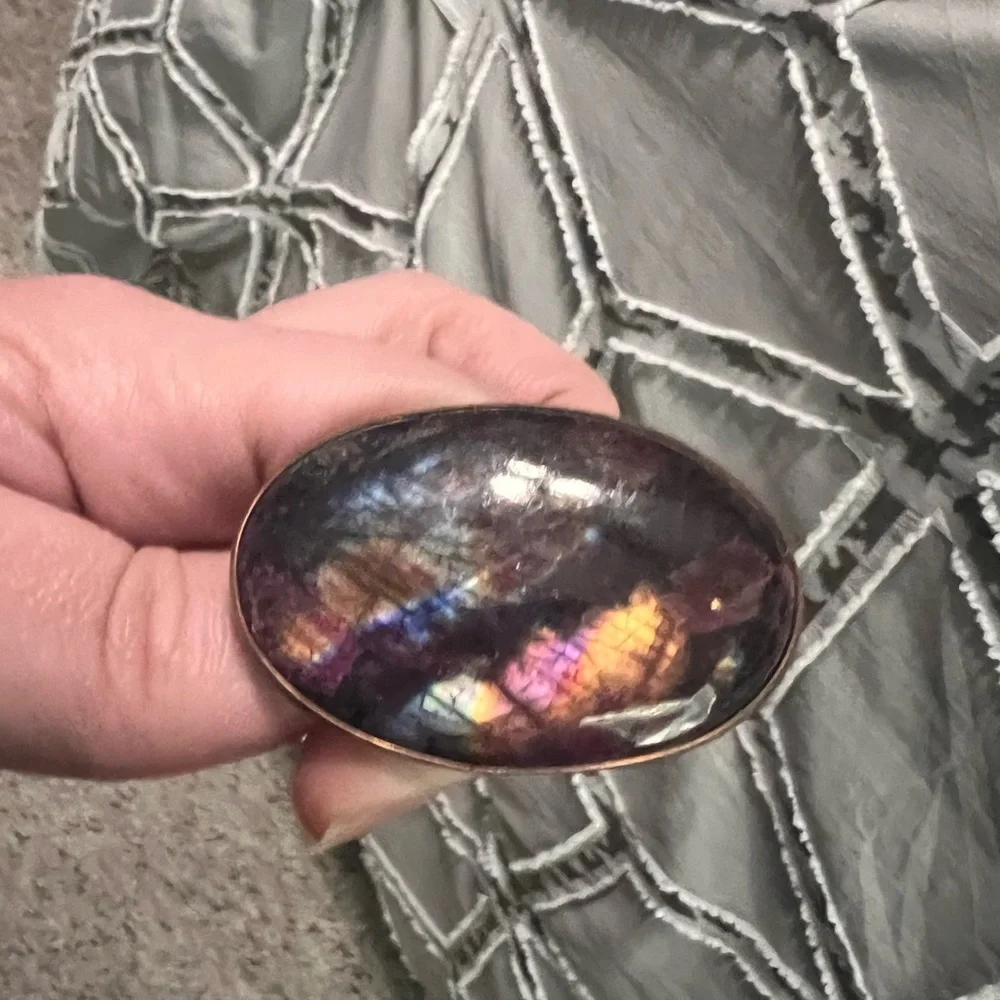 Spectrolite labradorite statement ring - Picture 2 of 4